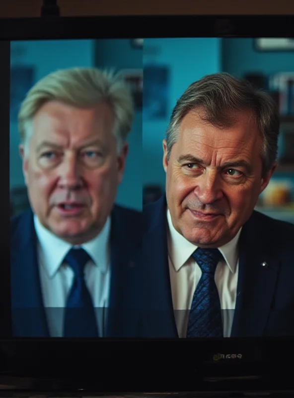 A split screen showing a supportive Ukrainian citizen on one side and a critical Ukrainian citizen on the other side, both looking at a television screen showing Zelensky