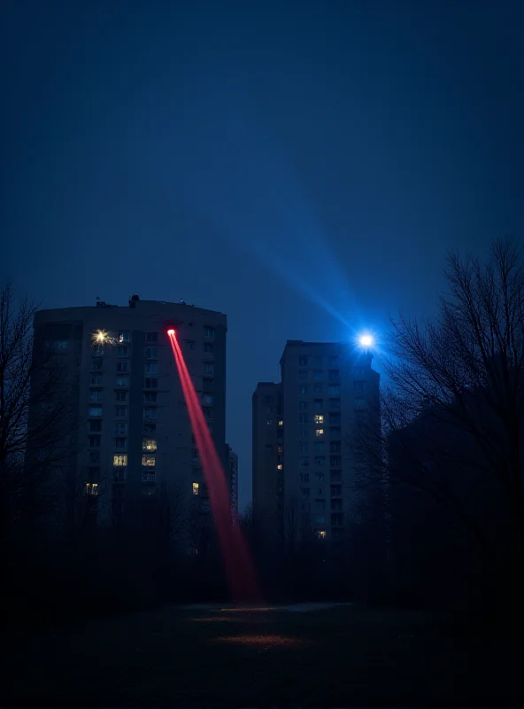 Air raid sirens in Kyiv at night