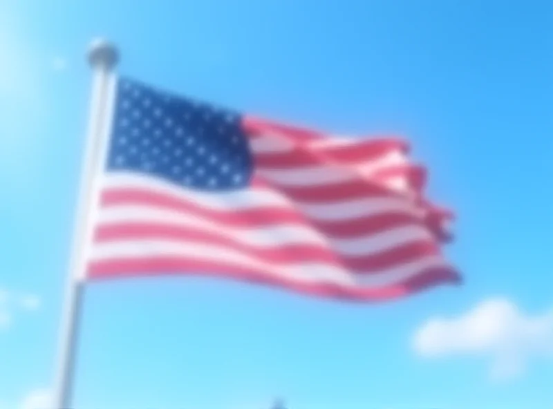 American flag waving in the wind