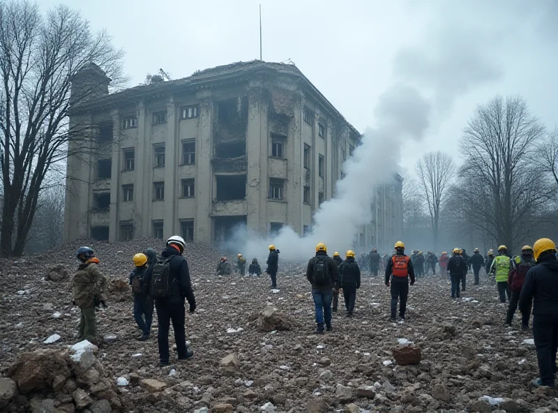 Damaged hospital in Ukraine