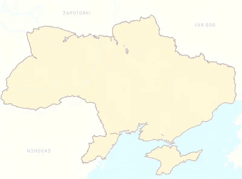 A map of Ukraine highlighting key regions and cities.