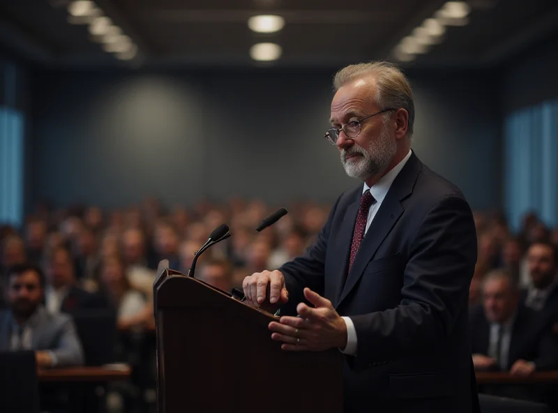 Valerii Zaluzhnyi speaking at a conference