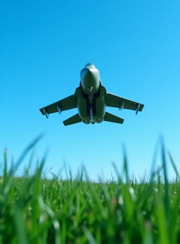 A French Mirage jet flying over a field.