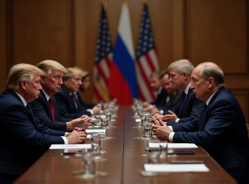 Meeting between US and Russian diplomats in Istanbul, serious expressions on their faces.