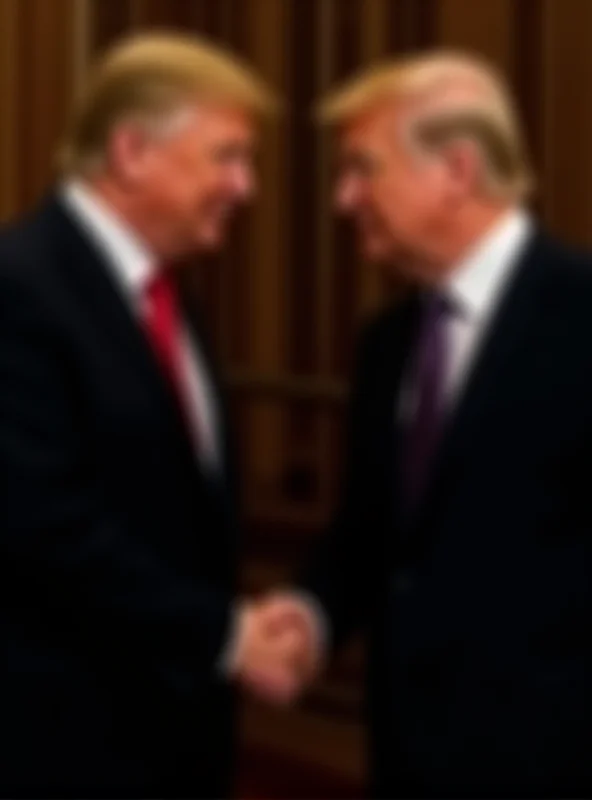 Donald Trump and Vladimir Putin shaking hands