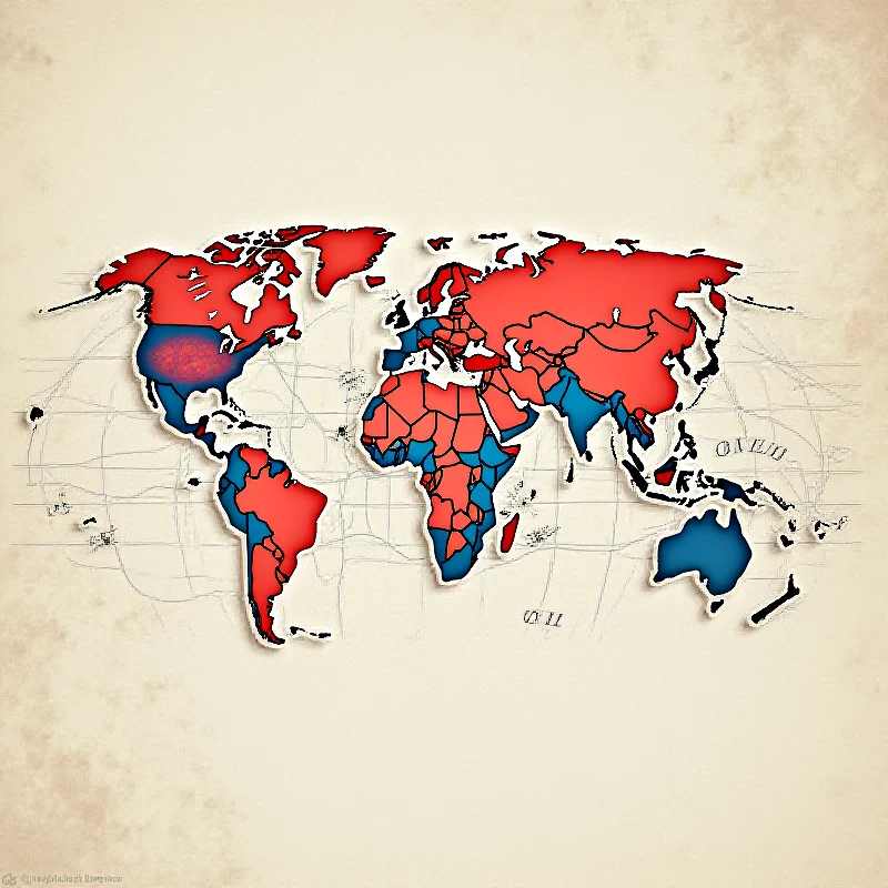 A world map highlighting the countries involved in the Ukraine conflict, with a focus on Europe and the US.