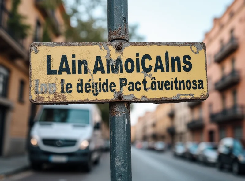 A split image showing two signs, one in Valencian and one in Spanish, representing the language debate in Valencia.