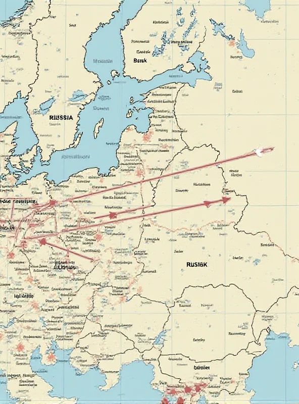 Map of the Kursk region with troop movements indicated