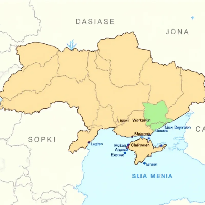 A map highlighting Ukraine's mineral resources.