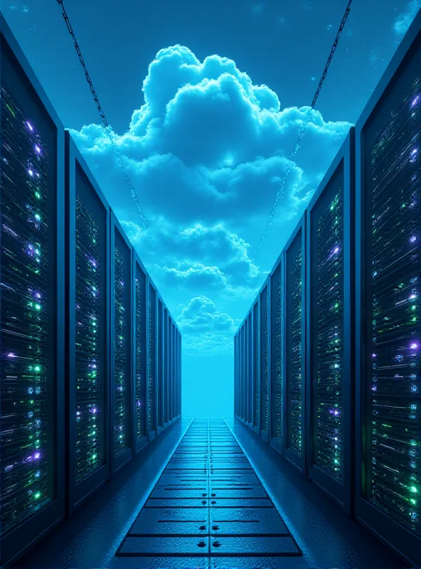 Futuristic image of cloud mining operation