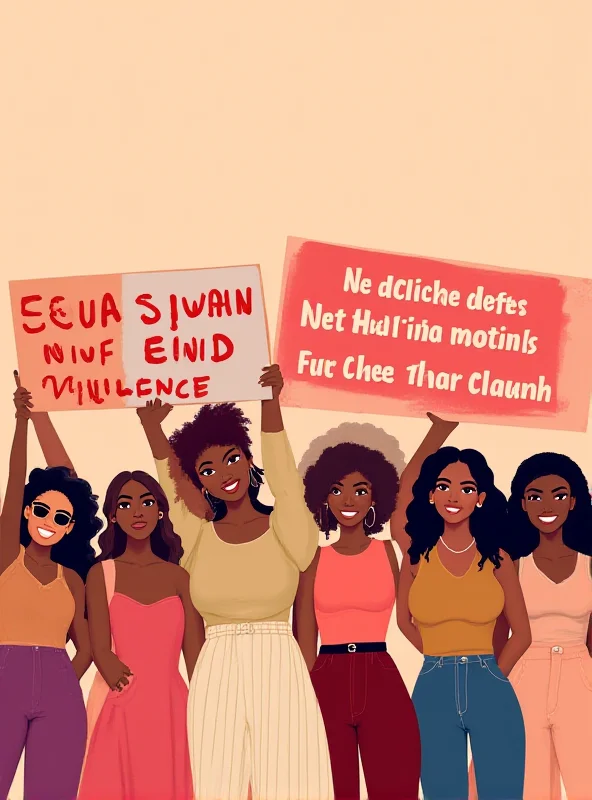 Illustration of women of diverse backgrounds holding signs advocating for equal rights.