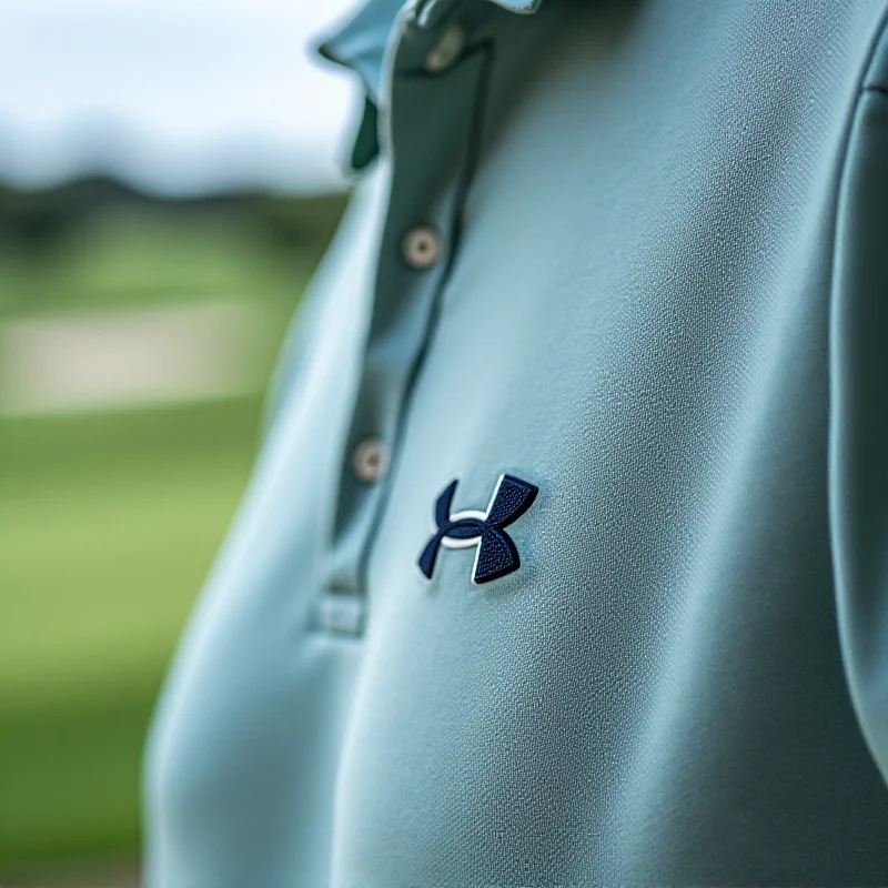 Under Armour logo on a polo shirt