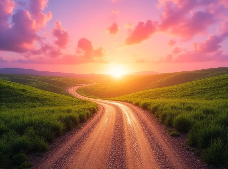 A winding road leading to a bright horizon, symbolizing the journey of self-discovery and personal growth.