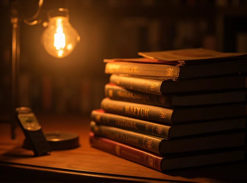 A stack of books with a warm light shining on them, symbolizing the power of knowledge.