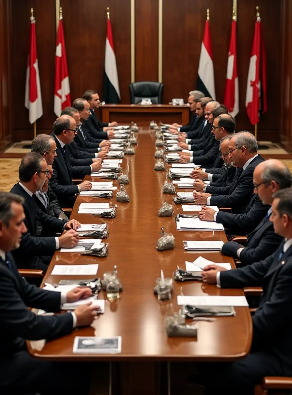 Image of Arab leaders meeting in Cairo.