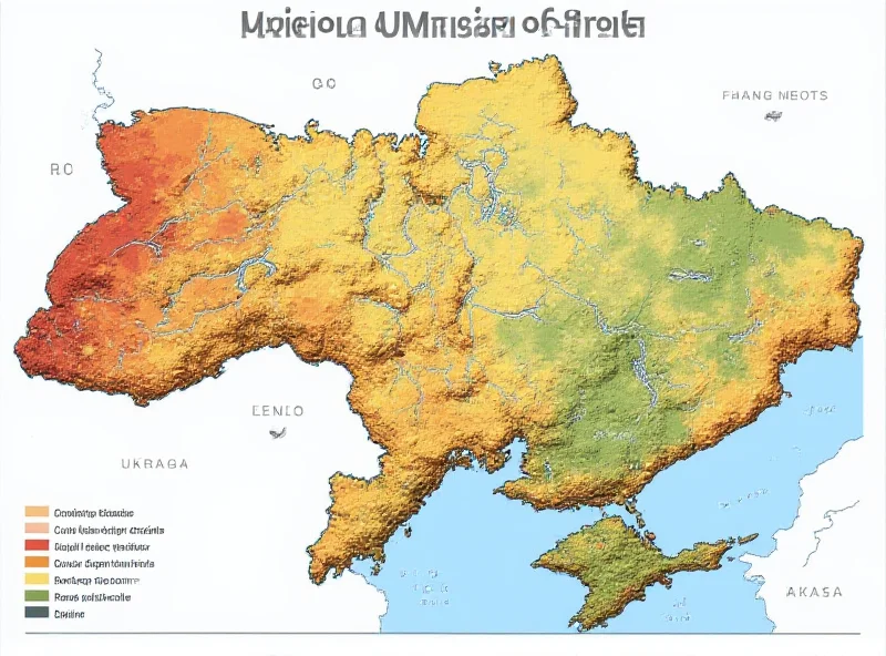 Image of a map highlighting Ukraine's mineral resources.