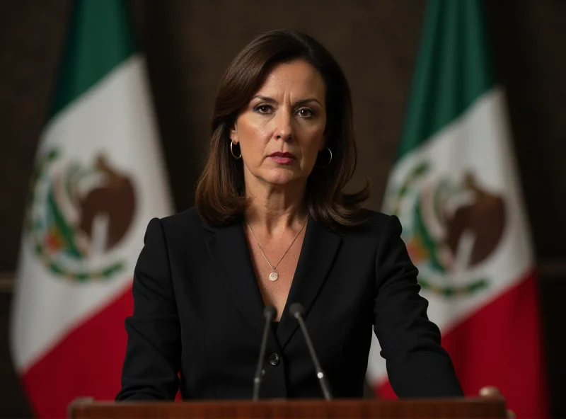 Image of Claudia Sheinbaum, the Mexican President, addressing the nation about reciprocal tariffs.