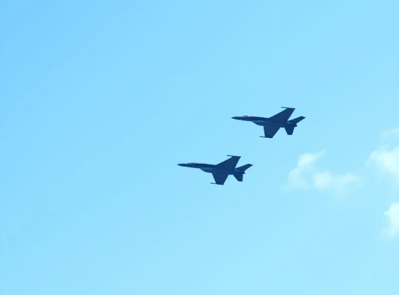 Image showing South Korean fighter jets in formation during a training exercise.