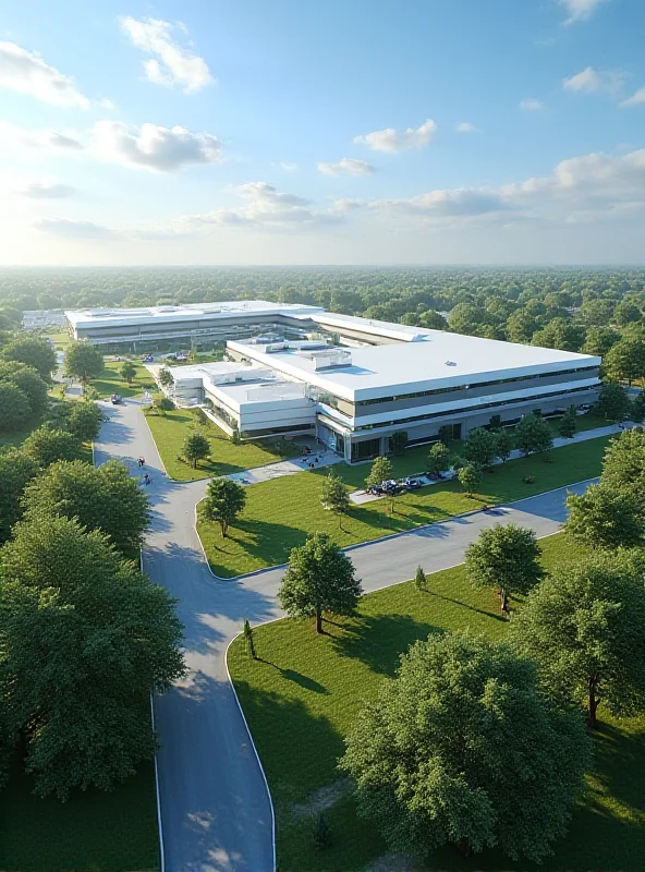 Rendering of the SK Hynix packaging facility in West Lafayette, Indiana.