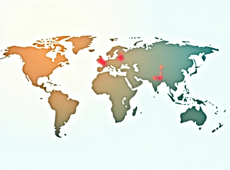 A world map with air quality data points highlighted.