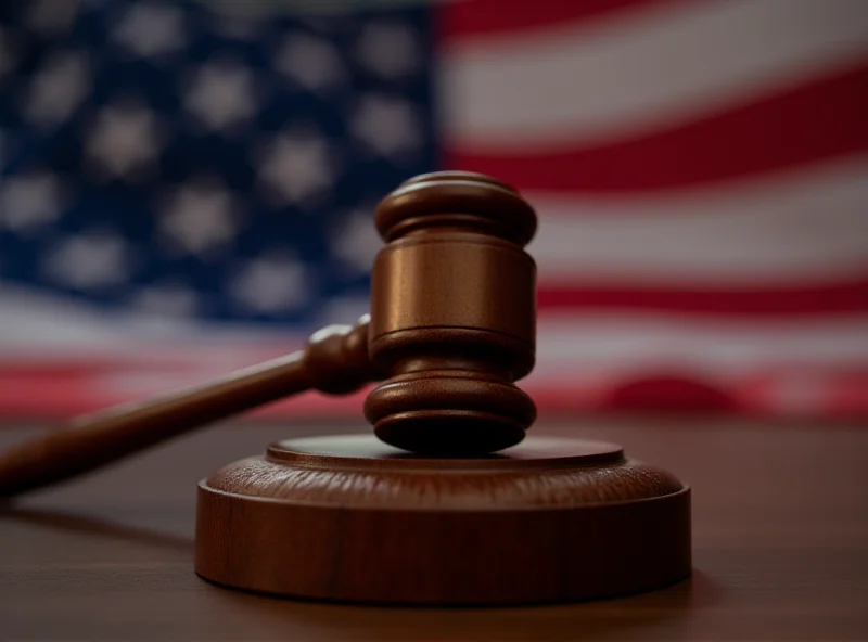 A gavel resting on a United States flag, symbolizing legal decisions and government policies.