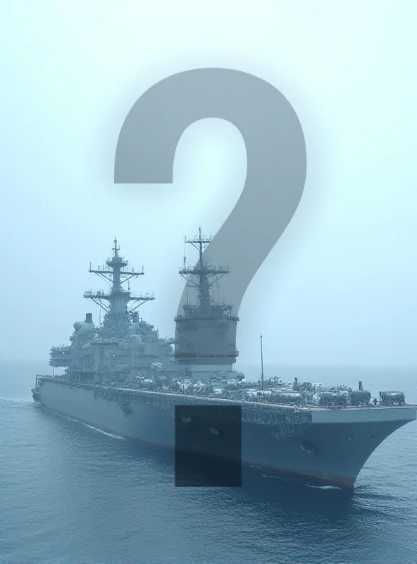 An image depicting a US military ship being refueled, with a question mark overlayed, symbolizing the debate over refueling support and US military logistics.