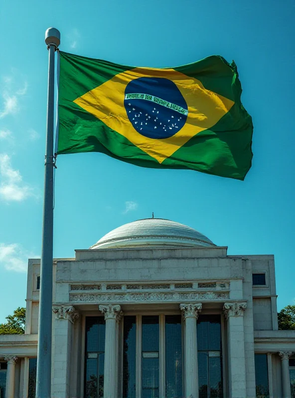 Image of the Brazilian flag and Supreme Court