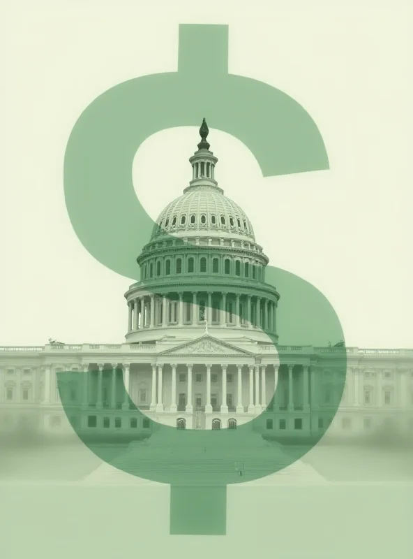 A stylized image of a government building with a dollar sign overlayed, representing taxpayer money.