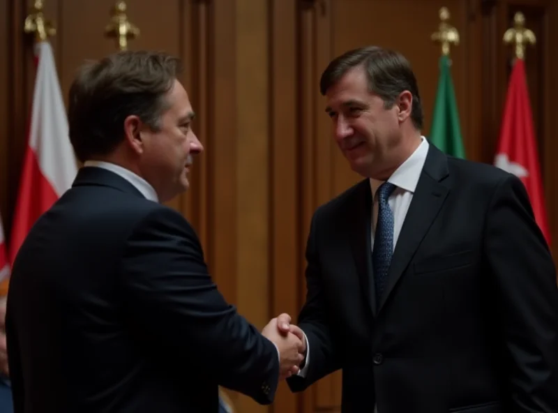 Image of Aleksandr Darchev shaking hands with an official in Istanbul