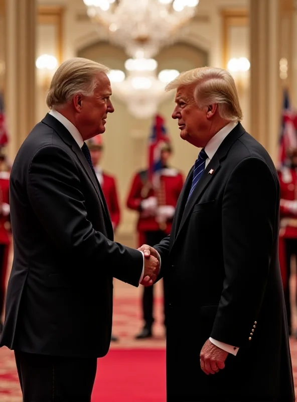 King Charles III and the US President shaking hands