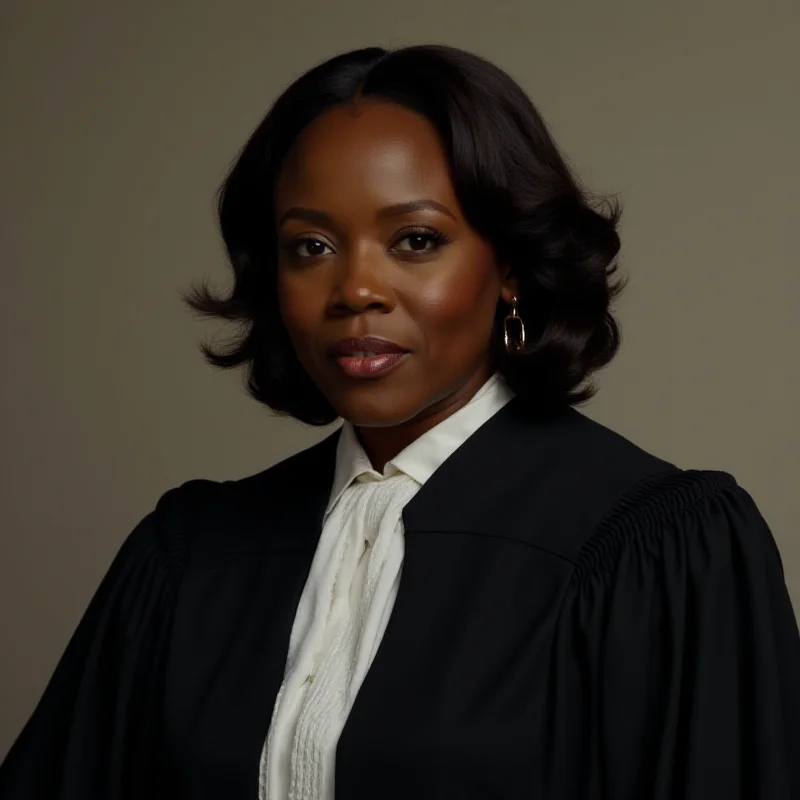 Close-up portrait of Justice Ketanji Brown Jackson in her judicial robes.