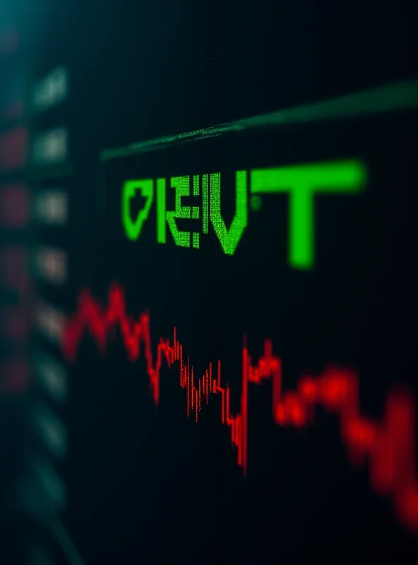 Close up of stock ticker showing CVE:VPT and falling graph.