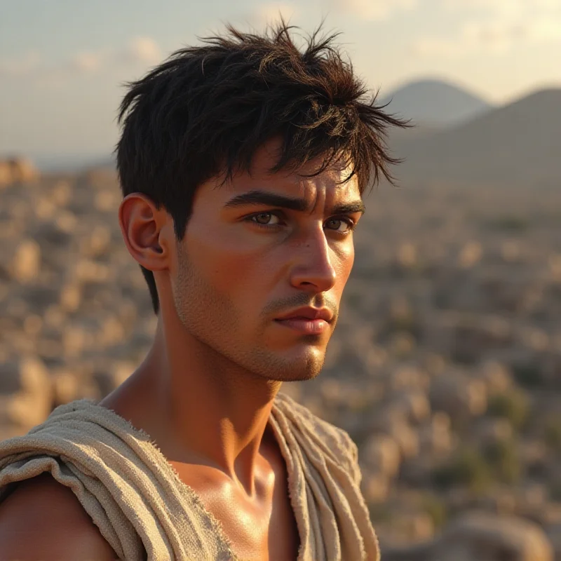 Reconstruction of a young man who might have lived in Pompeii or Herculaneum during the time of the Mount Vesuvius eruption.