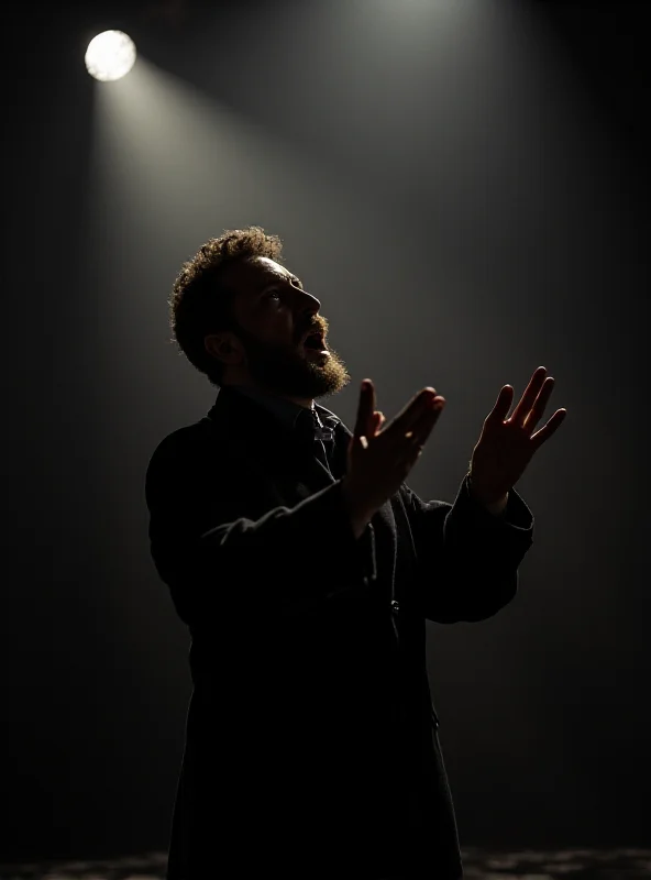 Joachim Meyerhoff on stage during a performance of 'The Case McNeal' at the Wiener Burgtheater.