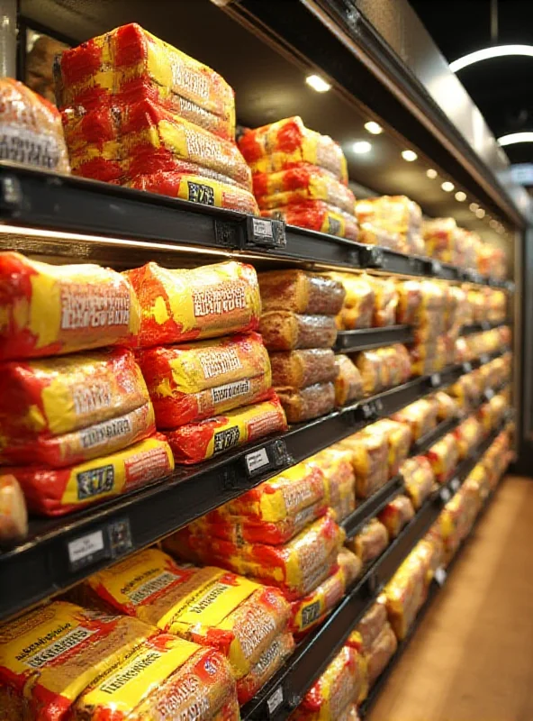 Stacks of Warburtons bread on Waitrose supermarket shelves, symbolizing the restored business relationship.