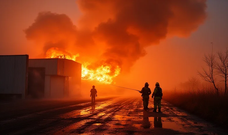 Warehouse Fire Erupts in Fuenlabrada