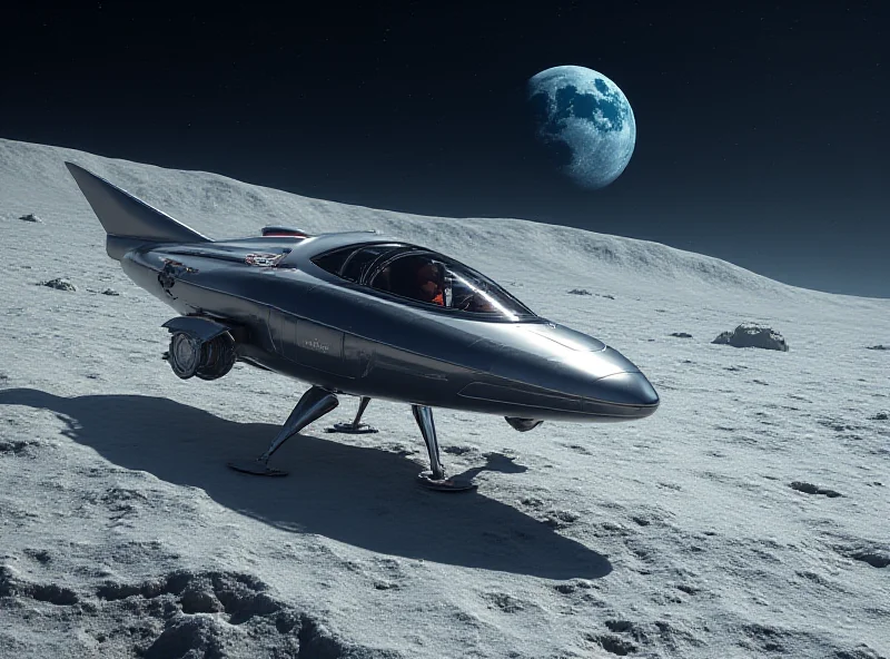 A CGI rendering of the Blue Ghost spacecraft landing on the surface of the Moon.