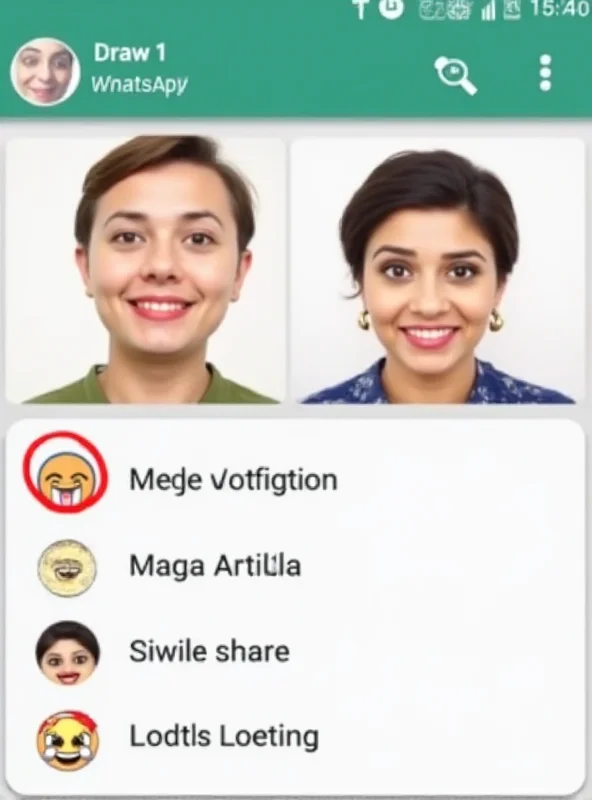 Screenshot of a WhatsApp video call interface, showcasing potential new interactive features.