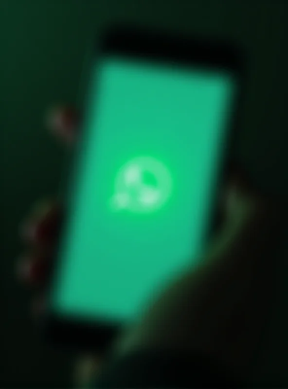 Close-up of the WhatsApp logo on a smartphone screen