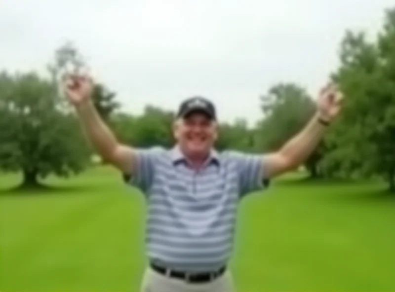 Dale Whitnell celebrating a hole-in-one