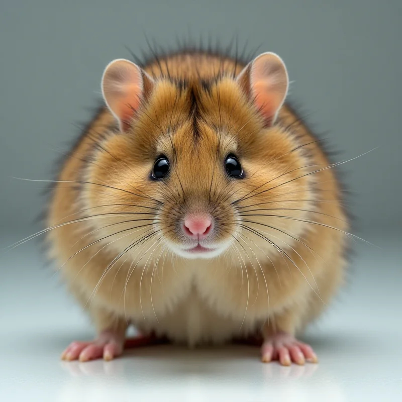 Close-up photograph of a small, brown mouse with unusually thick and shaggy fur, resembling the coat of a woolly mammoth.