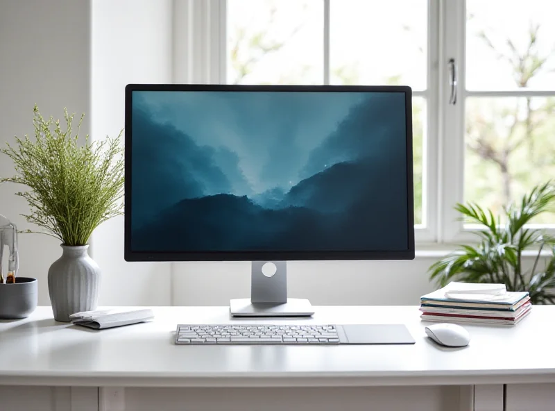 The HP OmniStudio X 31.5 all-in-one computer on a clean desk setup, showcasing its large display and sleek design.