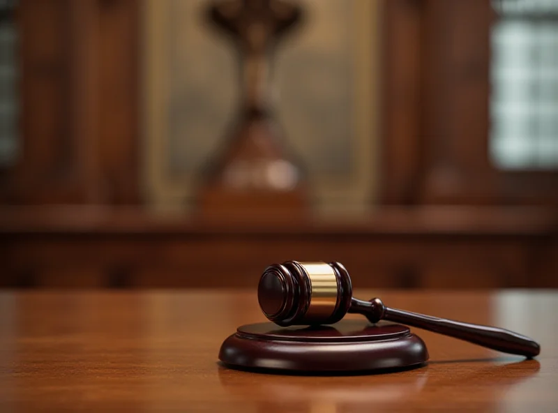 Image of a courtroom with a gavel