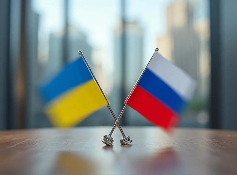 Illustration of peace talks between Ukraine and Russia