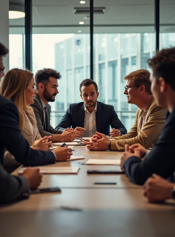 Diverse group of people in a meeting