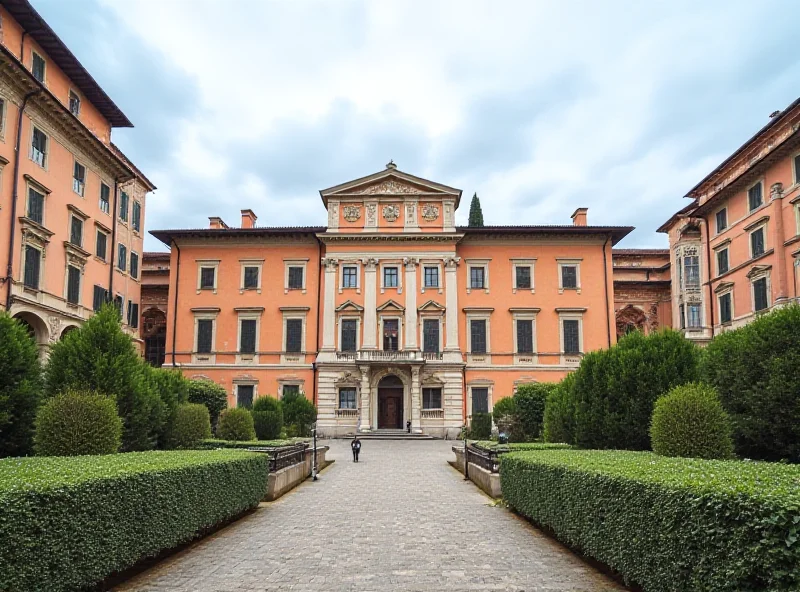 Exterior of Sapienza University in Rome.