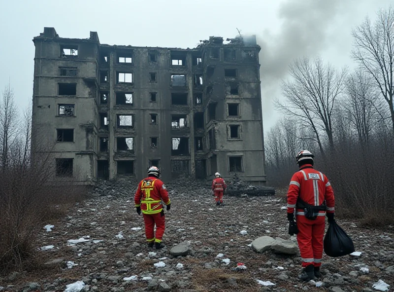 A damaged building in Kramatorsk, Ukraine, after a Russian drone attack.