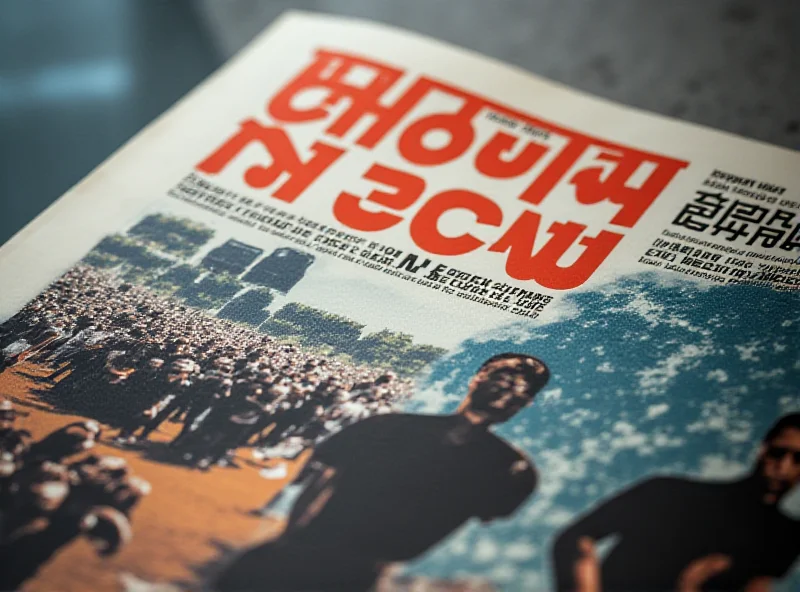 A close-up of a magazine cover with a striking visual metaphor representing a global issue.