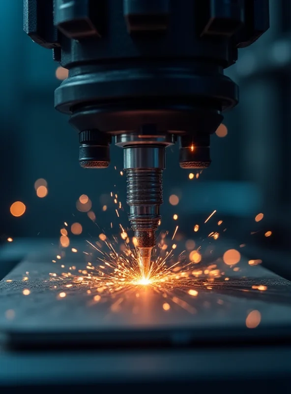 Close-up shot of a 3D printer creating a complex metal smartphone frame.