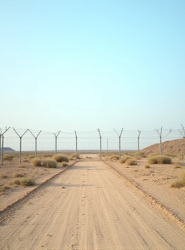 Desolate border landscape between Yemen and Saudi Arabia